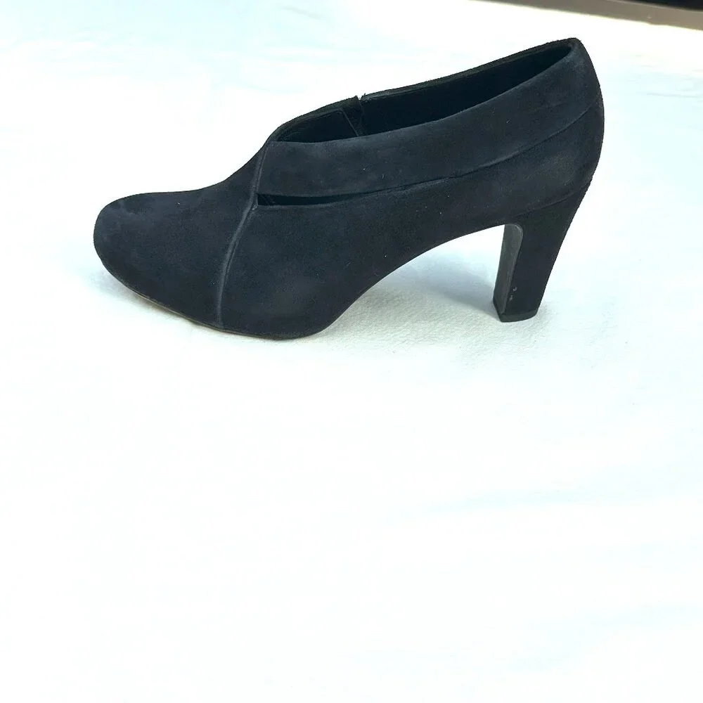 Eileen Fisher Peek Vero Cuoio Black Suede Shootie 9.5 - Picture 10 of 14